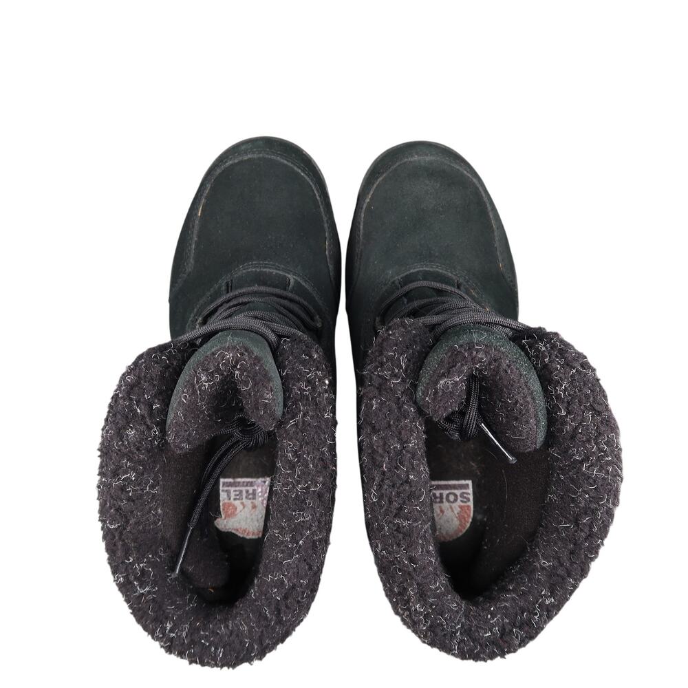 Sorel Boots Womens 8.5 Shoes Waterfall Low Lace Up Leather Winter Snow Black - Picture 7 of 13